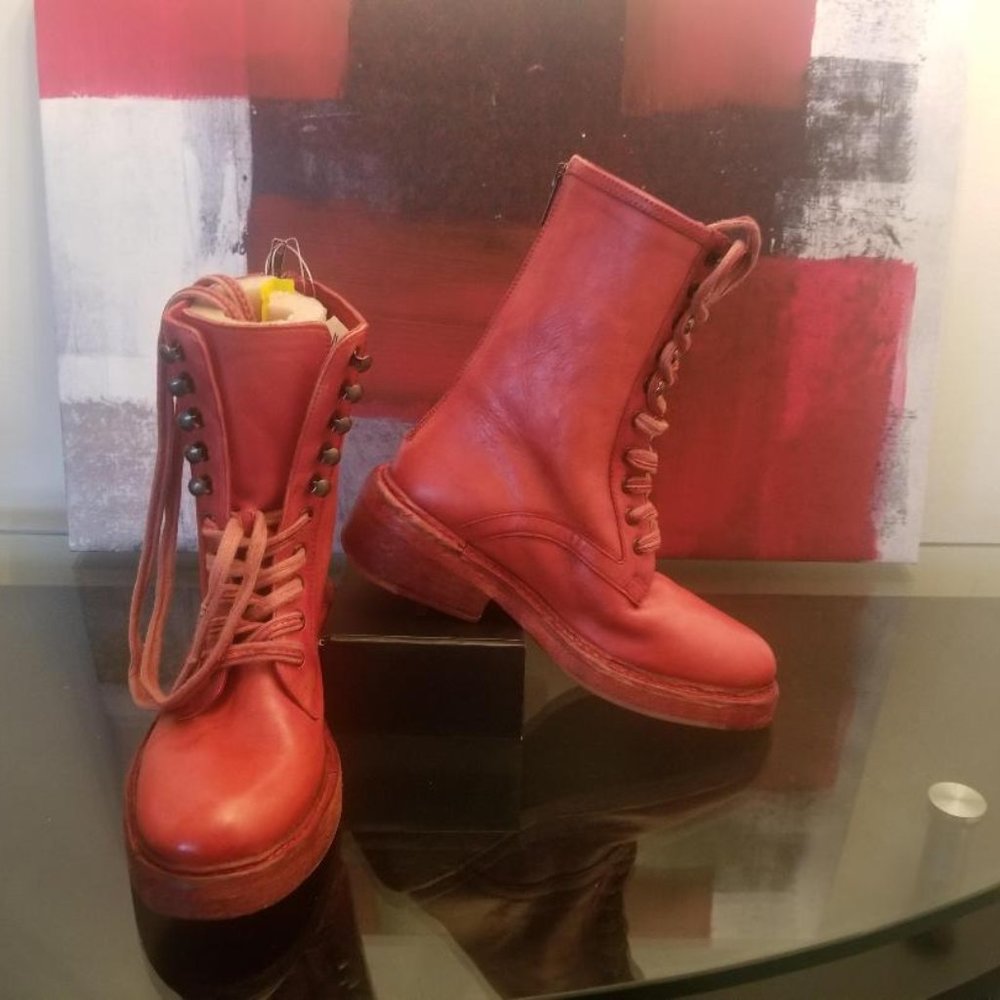 Free People Santa Fe Lace Up Leather Boots